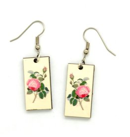 Dunitz & Co Botanical Dangle Earrings: Pink Rose