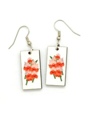 Dunitz & Co Botanical Dangle Earrings: Red Orchid