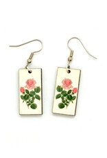 Dunitz & Co Botanical Dangle Earrings: Rose Bud