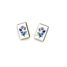 Dunitz & Co Botanical Stud Earrings: Blue Bouquet