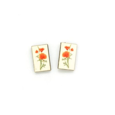 Dunitz & Co Botanical Stud Earrings: Poppy