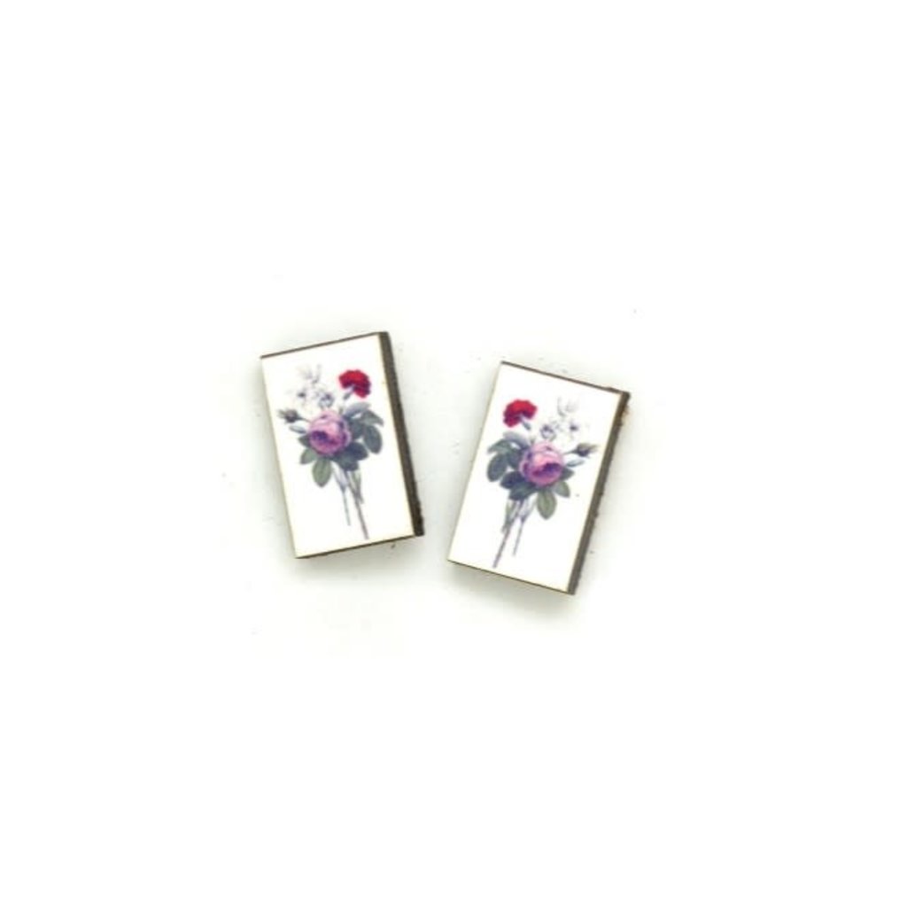 Dunitz & Co Botanical Stud Earrings: Carnation