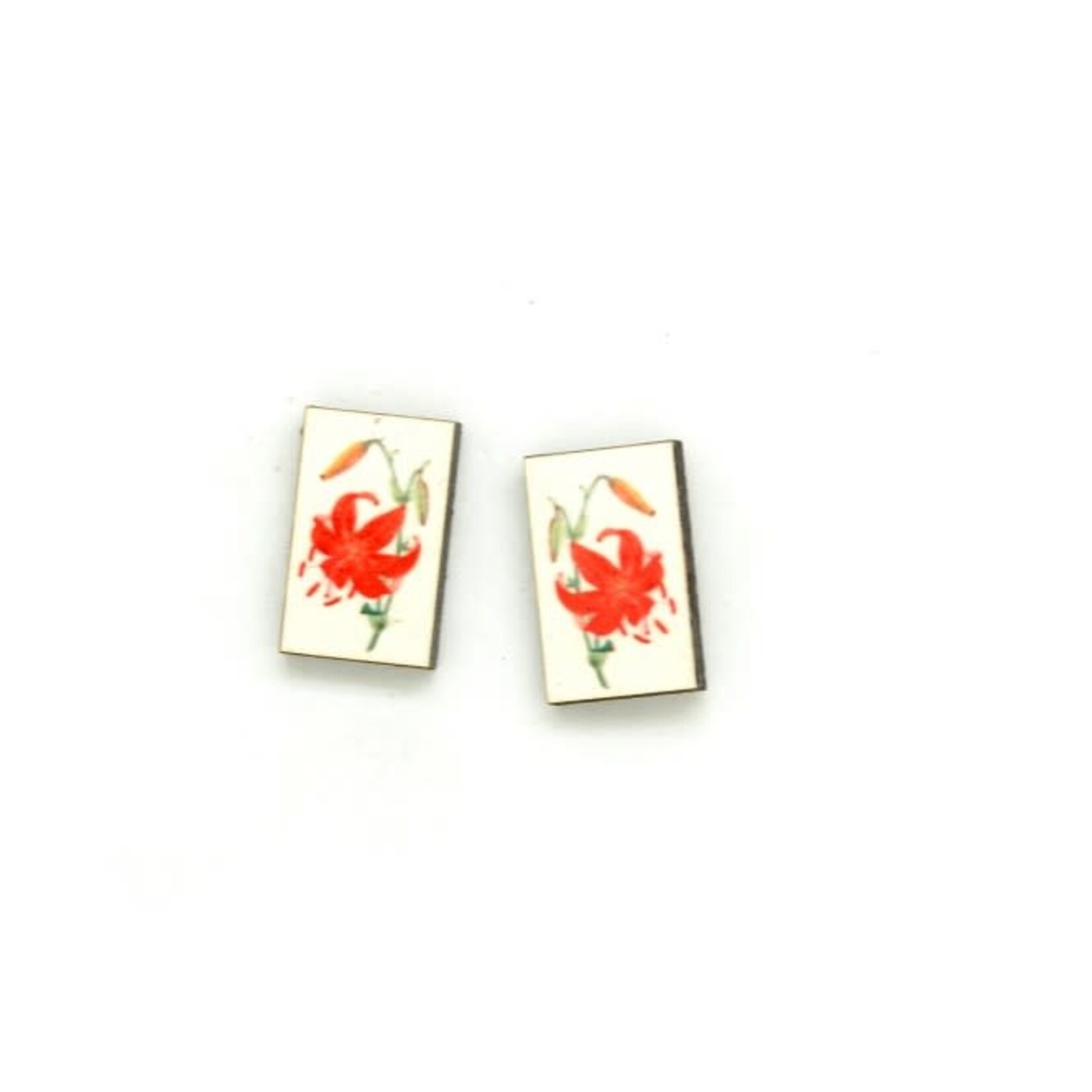 Dunitz & Co Botanical Stud Earrings: Orange Lily
