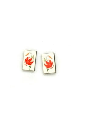 Dunitz & Co Botanical Stud Earrings: Orange Lily