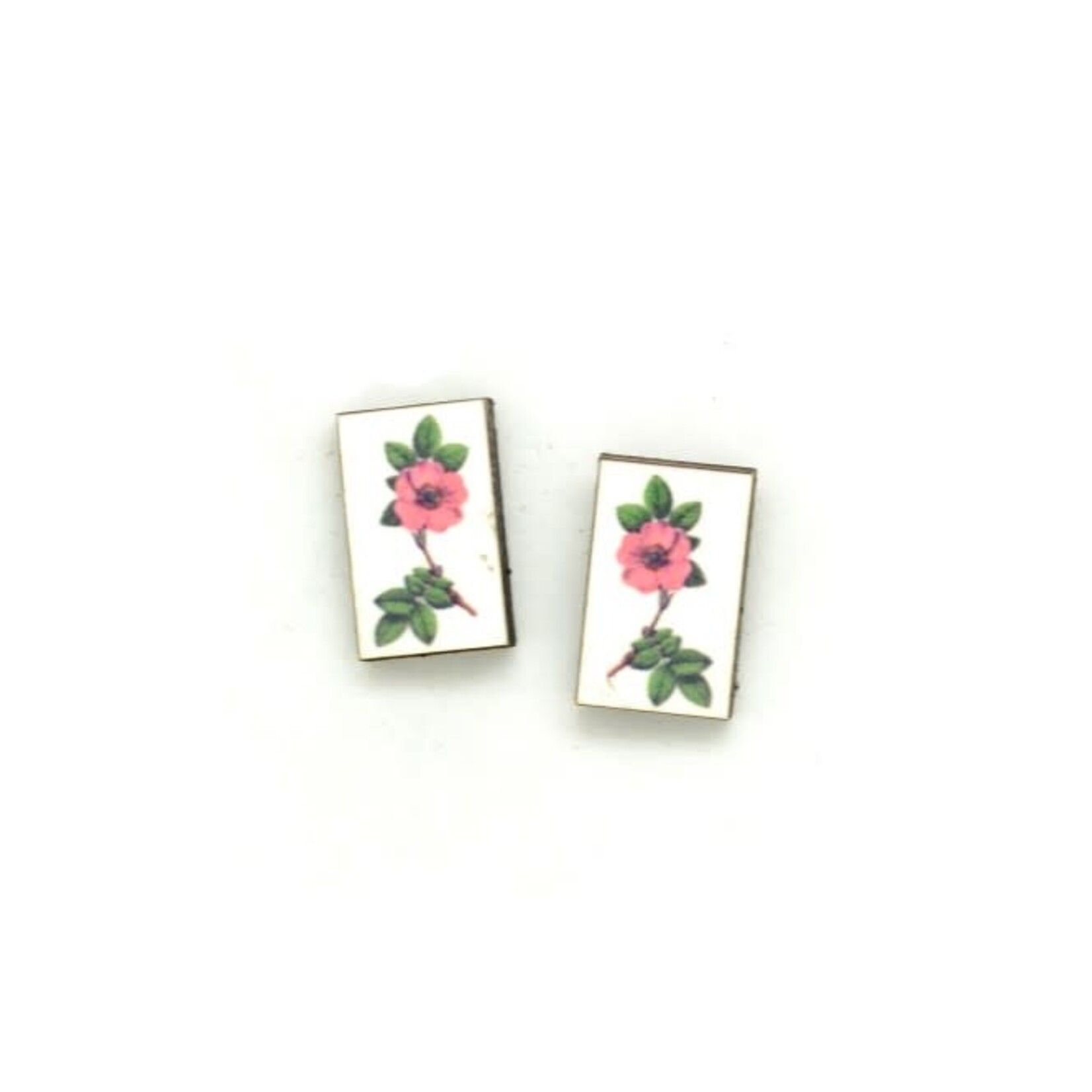 Dunitz & Co Botanical Stud Earrings: Pink Flower