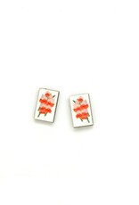 Dunitz & Co Botanical Stud Earrings: Red Orchid