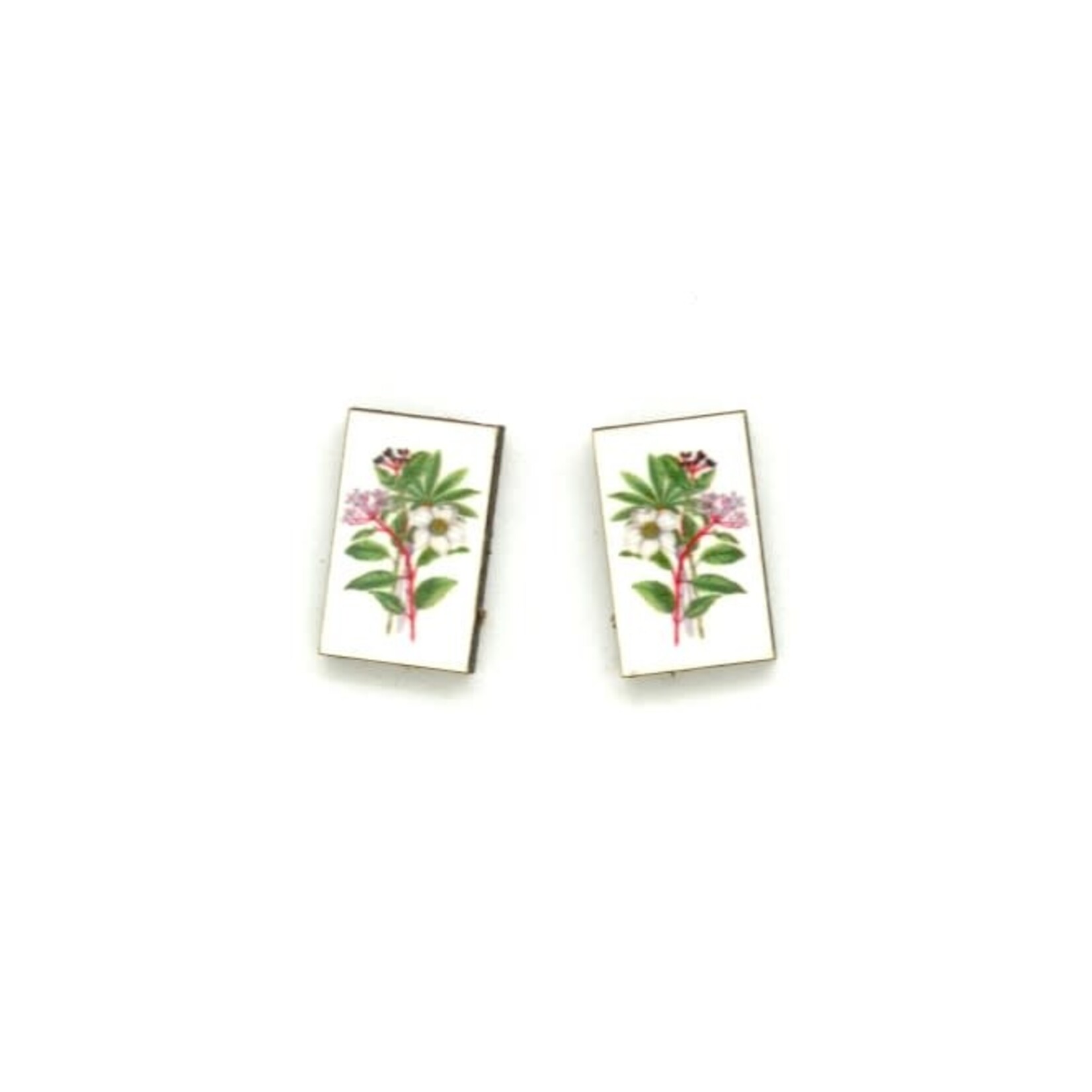 Dunitz & Co Botanical Stud Earrings: White Bouque
