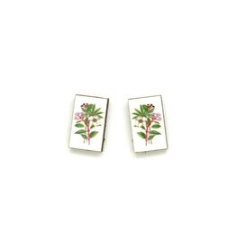 Dunitz & Co Botanical Stud Earrings: White Bouque
