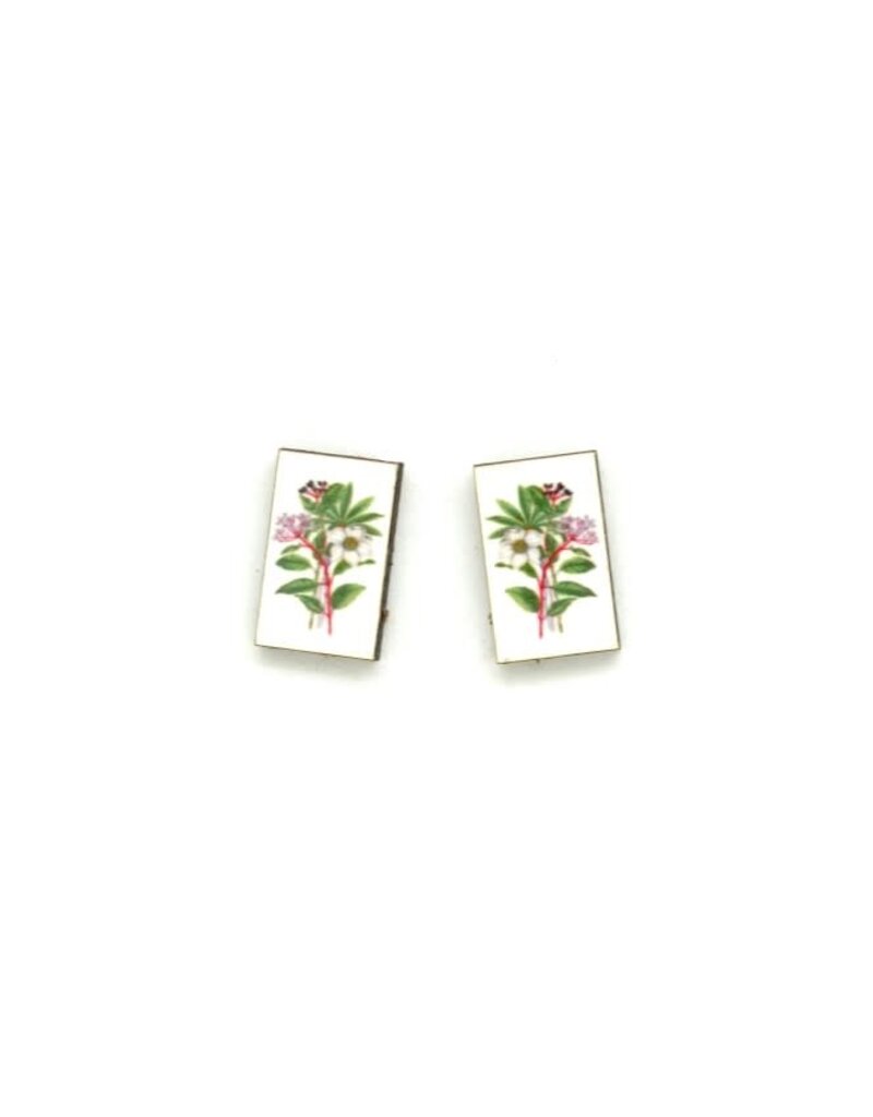 Dunitz & Co Botanical Stud Earrings: White Bouque