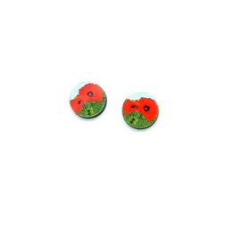 Dunitz & Co Flower Dot Stud Earrings: Gerbera