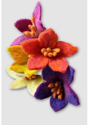 Ganesh Himal Felted Wool Small Centerpiece Flower