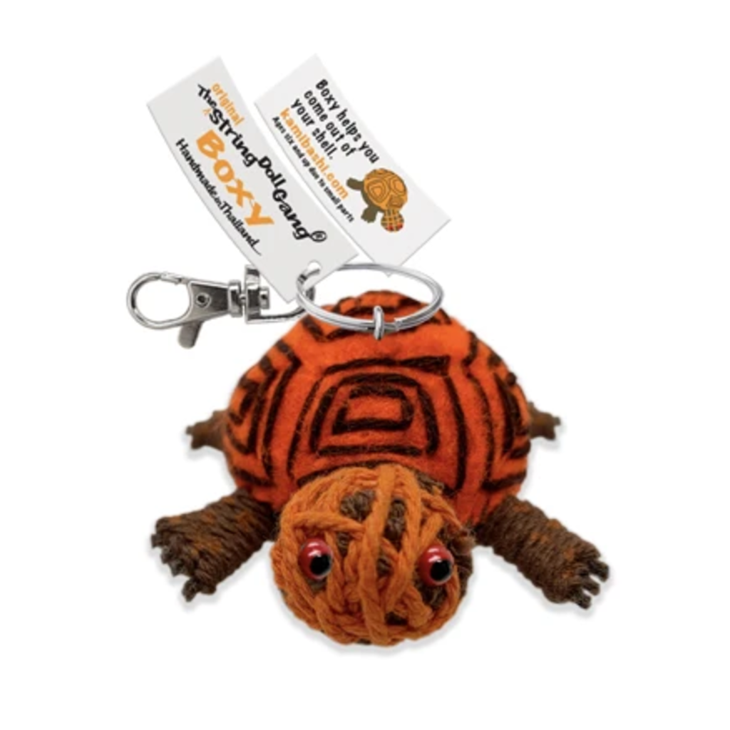 Kamibashi Boxy Turtle String Doll Keychain