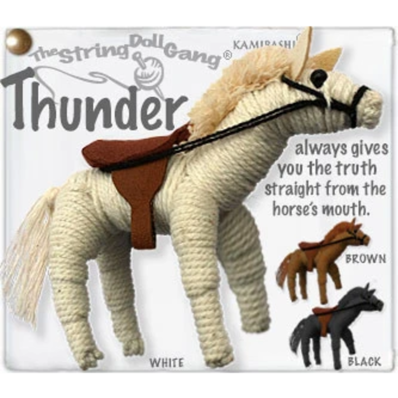 Kamibashi Thunder Horse String Doll Keychain