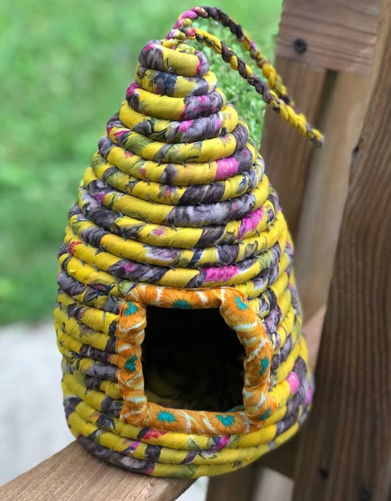 Ganesh Himal Sari Coil Wrap Birdhouse