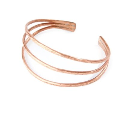 Swahili Imports Kindred Hammered Copper Cuff Bracelet