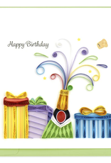 Quilling Card Birthday Champagne Quilled Card