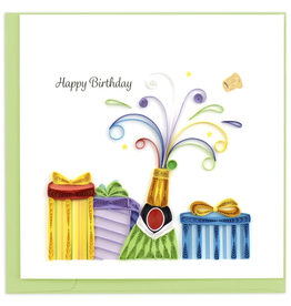 Quilling Card Birthday Champagne Quilled Card