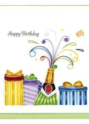 Quilling Card Birthday Champagne Quilled Card