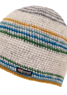 Everest Designs Bobo  Fleece Lined Wool Oatmeal  Beanie Hat
