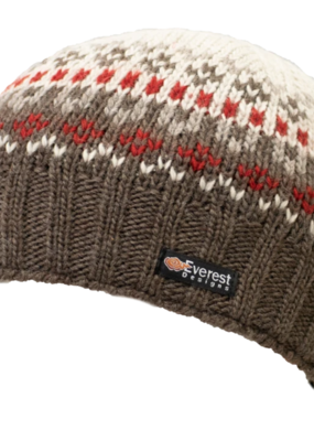 Everest Designs Brooklyn  Fleece Lined Wool Brown  Beanie Hat