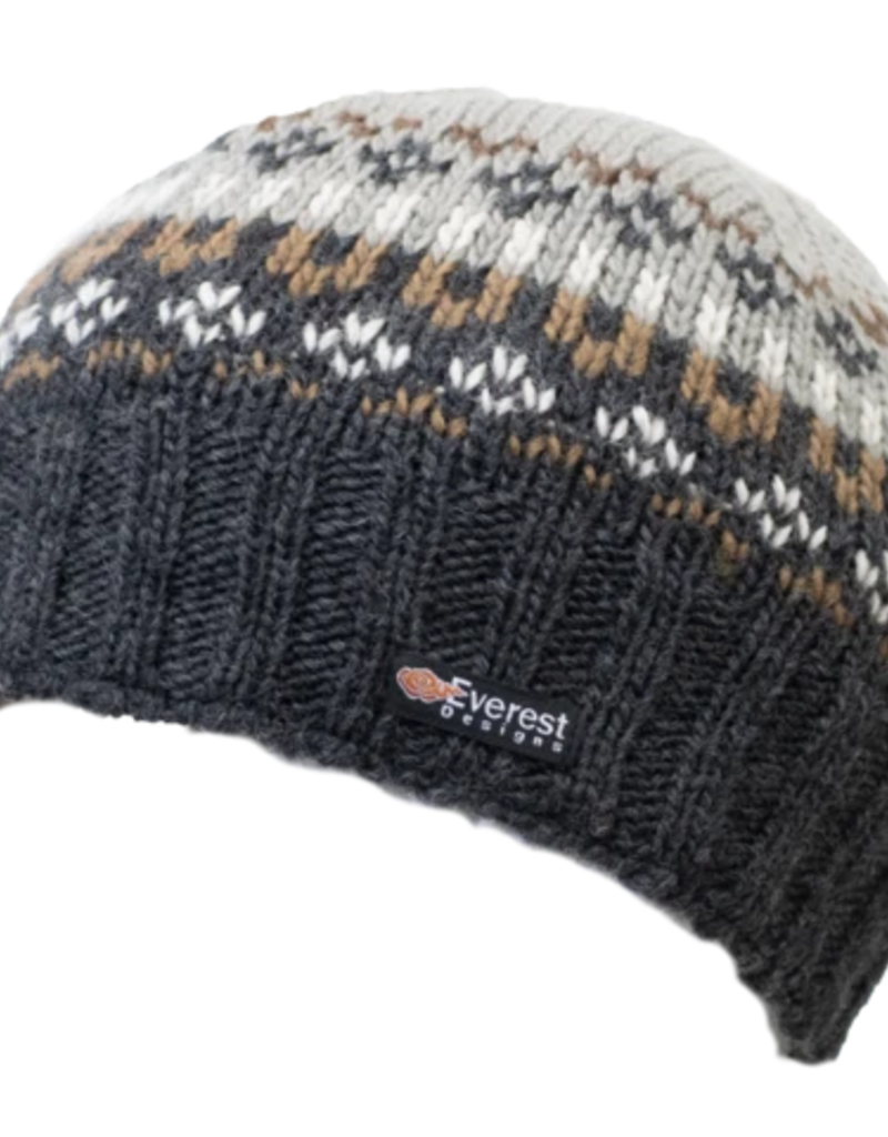 Everest Designs Brooklyn Fleece Lined Wool Natural Beanie Hat