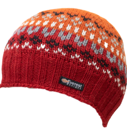 Everest Designs Brooklyn  Fleece Lined Wool Rust  Beanie Hat