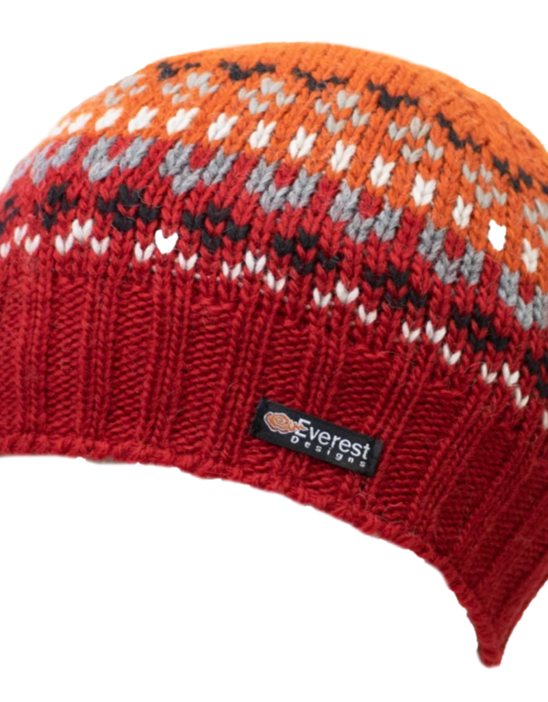 Everest Designs Brooklyn Fleece Lined Wool Rust Beanie Hat