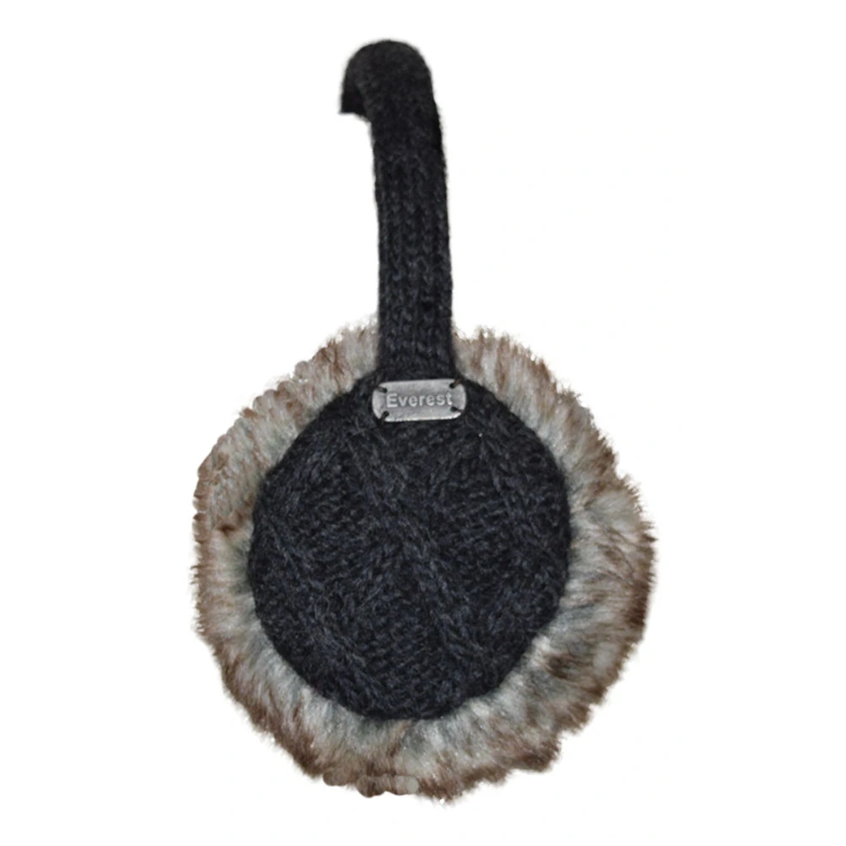 Everest Designs Faux Fur Lined Wool Earmuffs: Charcoal
