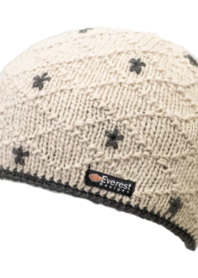 Everest Designs Dolma Fleece Lined Wool Ivory Beanie Hat