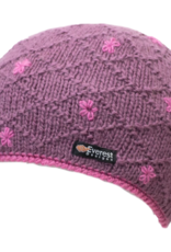 Everest Designs Dolma Fleece Lined Wool Rose Beanie Hat