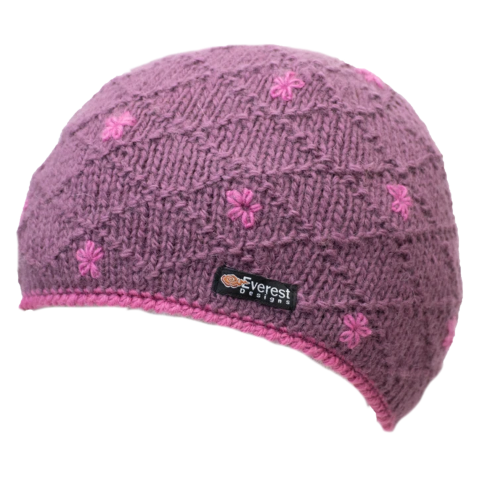 Everest Designs Dolma Fleece Lined Wool Rose Beanie Hat