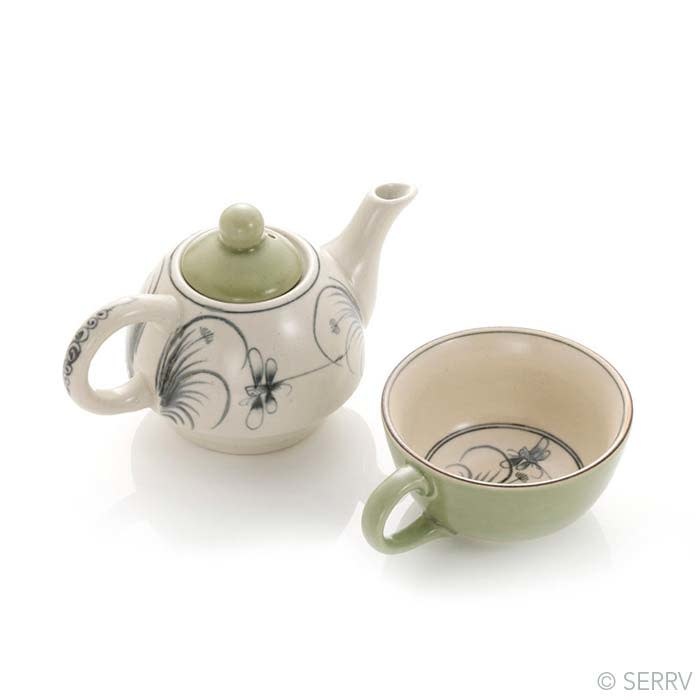 Lak Lake Ceramic Tea Infuser Teapot, Wedding Gifts: SERRV