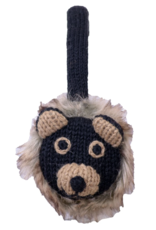 Everest Designs Faux Fur Lined Wool Animal Earmuff: Bear