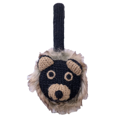 Everest Designs Faux Fur Lined Wool Animal Earmuff: Bear