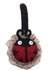 Everest Designs Faux Fur Lined Wool Animal Earmuff: Ladybug