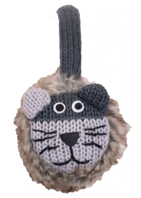 Everest Designs Faux Fur Lined Wool Animal Earmuff: Lion