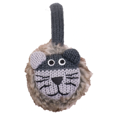 Everest Designs Faux Fur Lined Wool Animal Earmuff: Lion