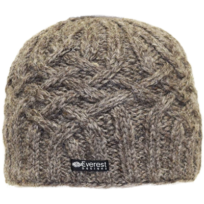 Everest Designs Niroj Fleece Lined Wool Oatmeal Beanie Hat