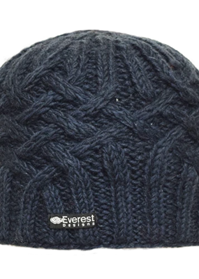 Everest Designs Niroj Fleece Lined Wool Navy Beanie Hat