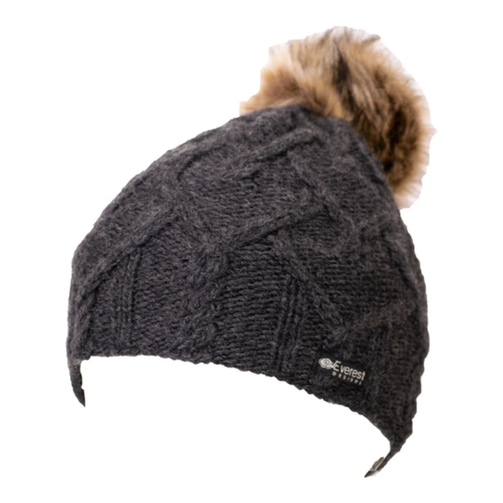 Everest Designs Priya Fleece Lined Wool Charcoal Beanie Hat