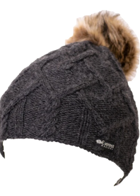 Everest Designs Priya Fleece Lined Wool Charcoal Beanie Hat