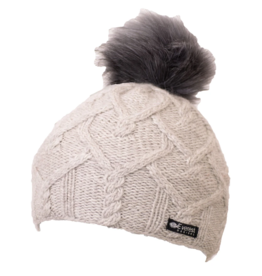 Everest Designs Priya Fleece Lined Wool Ivory Beanie Hat
