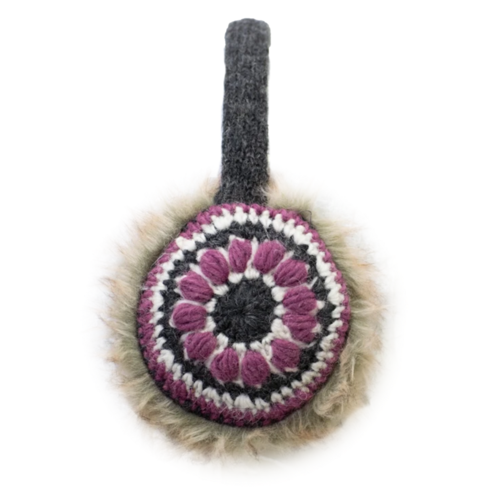 Everest Designs Faux Fur Lined Wool Earmuffs: Raspberry