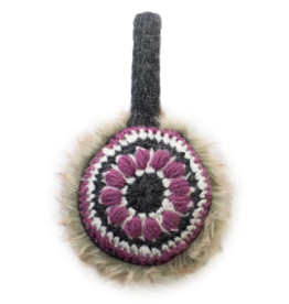 Everest Designs Faux Fur Lined Wool Earmuffs: Raspberry