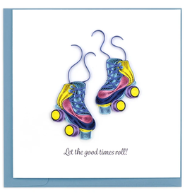 Quilling Card Roller Skates Quilled Card
