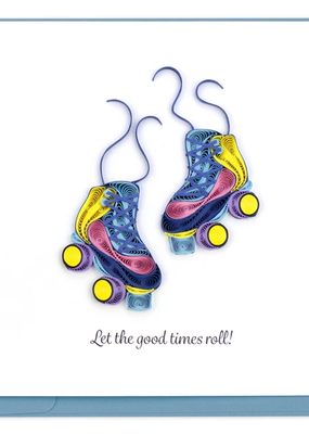Quilling Card Roller Skates Quilled Card