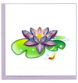 Quilling Card Water Lily Quilled Card