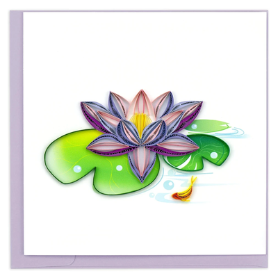 Quilling Card Water Lily Quilled Card