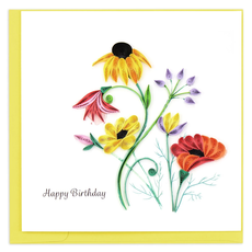 Quilling Card Wildflower Birthday Blooms Quilled Card