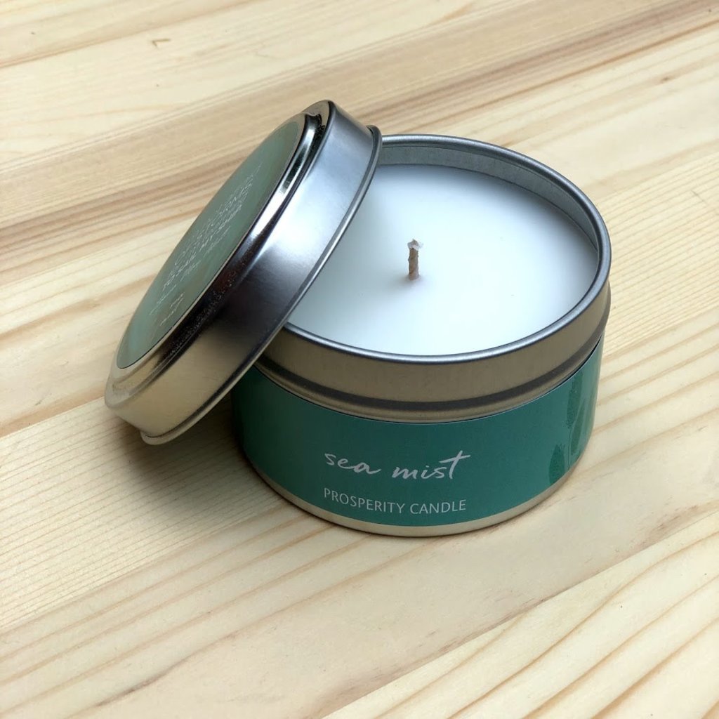 Prosperity Candle Inspiration Quote 4oz Candle: Sea Mist